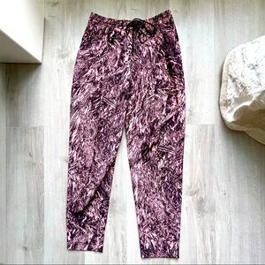 Alexander McQueen foil printed silk pants NWOT